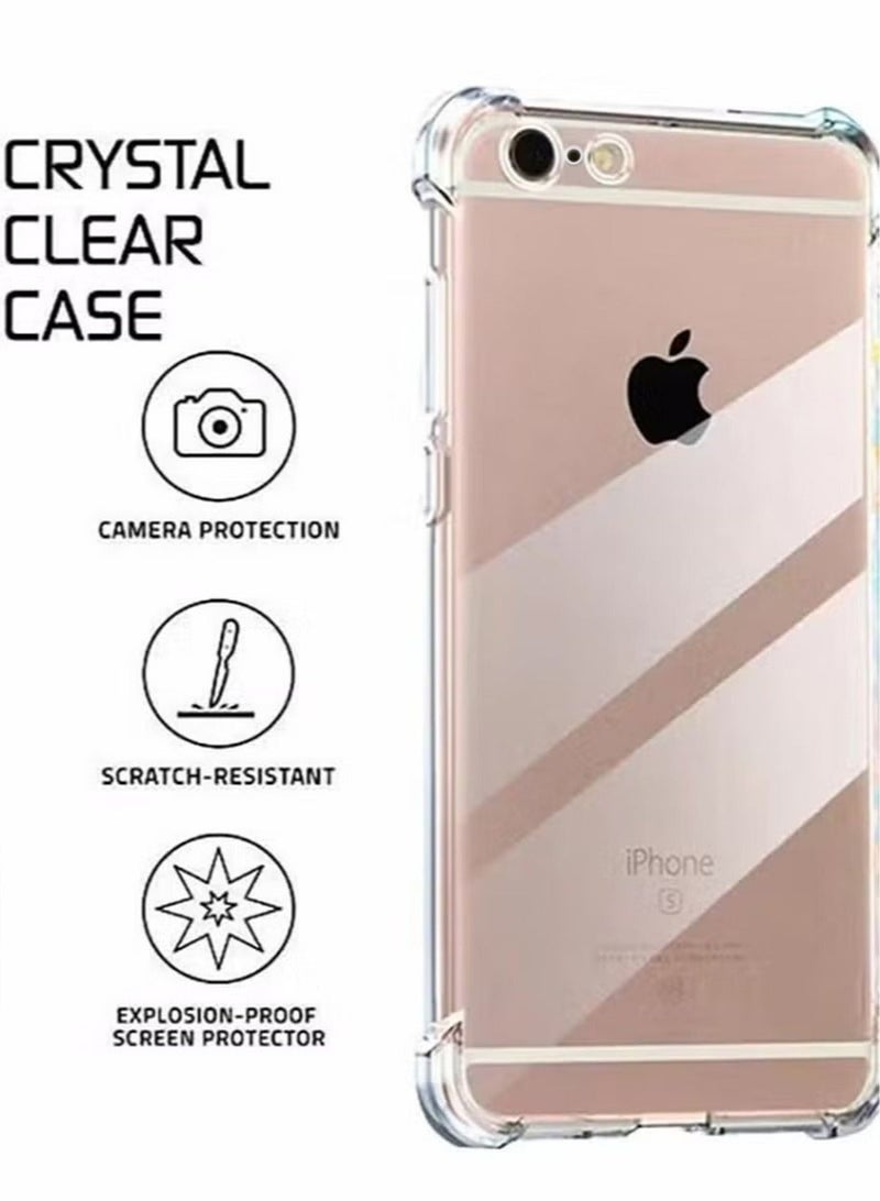 TEAM LUXURY حافظة آيفون 6 بلس / 6S بلس، واقية من الصدمات، شفافة، رقيقة، ناعمة، مصنوعة من السيليكون TPU لحماية الهاتف لآبل آيفون 6 بلس / 6S بلس - Image 2