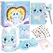 YOYTOO Cat Gifts for Girls Kids Cat Plush Toys with Secret Diary Ballpoint Pen Eye Mask Pen Holder Stickers Birthday Gifts for Little Girls Age 5 6 7 8 9 1012 Years Old - Image 3