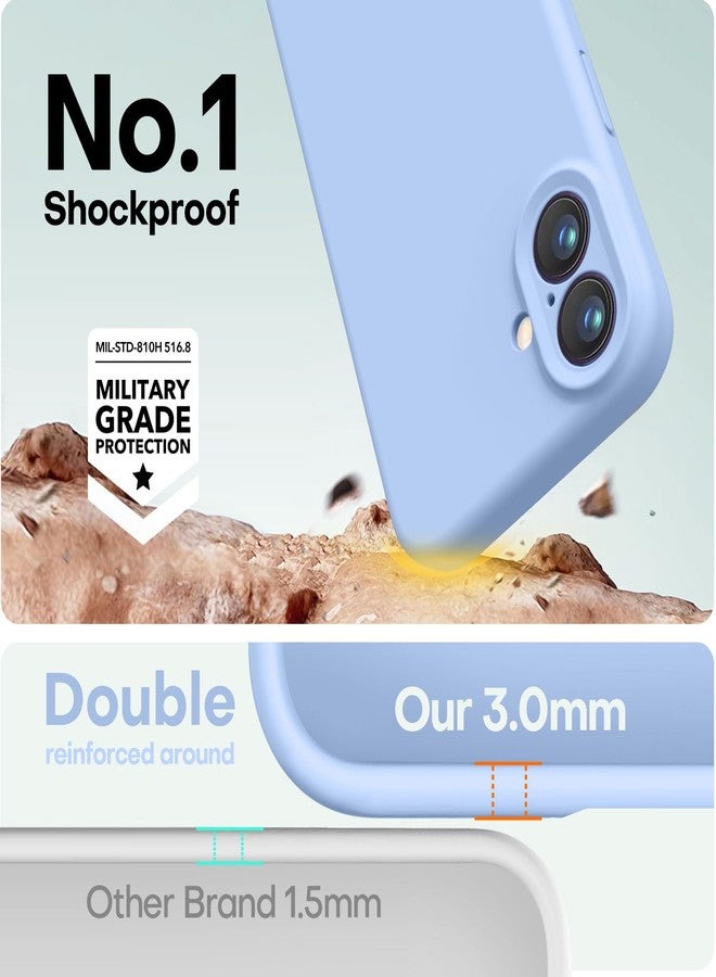 LOVE 3000 جراب LOVE 3000 مصمم خصيصًا لهاتف iPhone 16، مصنوع من السيليكون الفاخر مع بطانة ناعمة من الألياف الدقيقة المقاومة للخدش، جراب واقٍ مقاوم للصدمات مناسب للرجال والنساء والفتيات، مقاس 6.1 بوصة، لون أزرق فاتح - Image 4