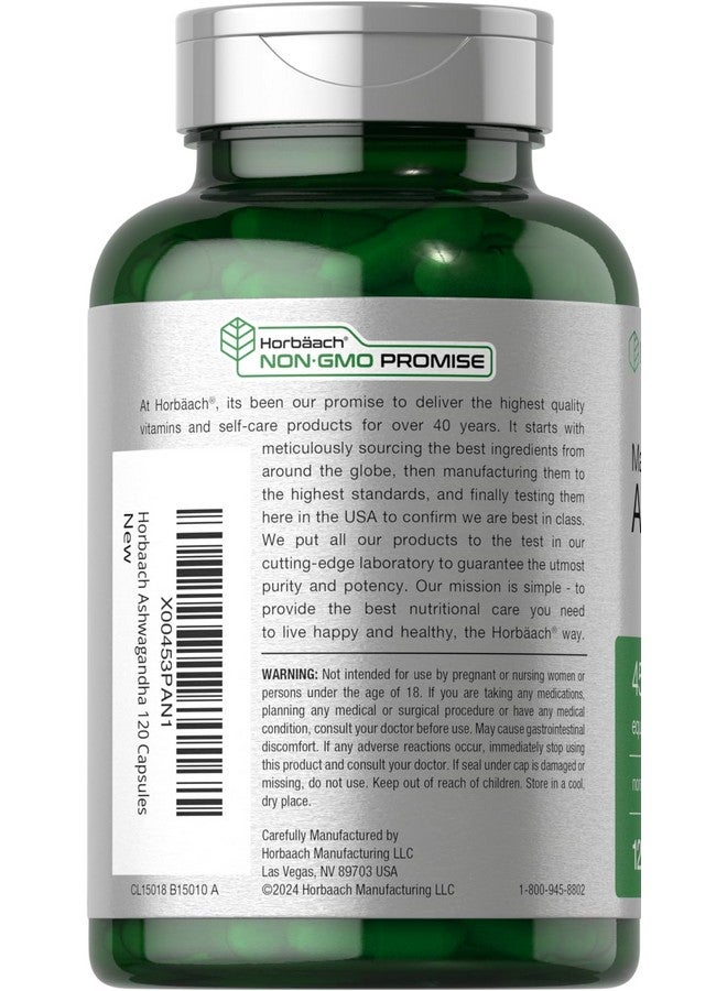 Horbäach Ashwagandha Supplement | Max Strength | 120 Capsules | Non-GMO, Gluten Free - Image 3