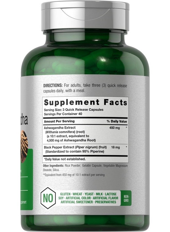 Horbäach Ashwagandha Supplement | Max Strength | 120 Capsules | Non-GMO, Gluten Free - Image 2