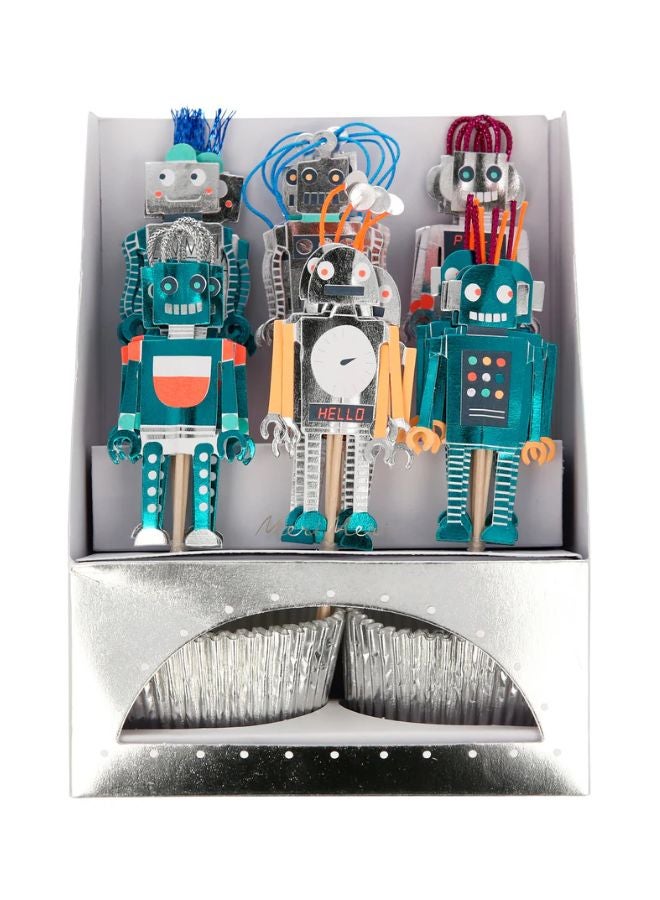 Meri Meri Robot Cupcake Kit - Image 1