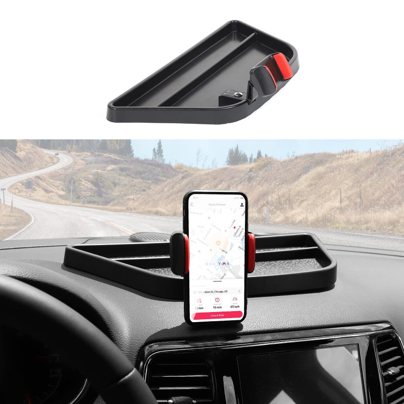 Jimen for Grand Cherokee Phone Holder Center Console Dash Tray Cell Phone Mount Compatible with Jeep Grand Cherokee 20112020