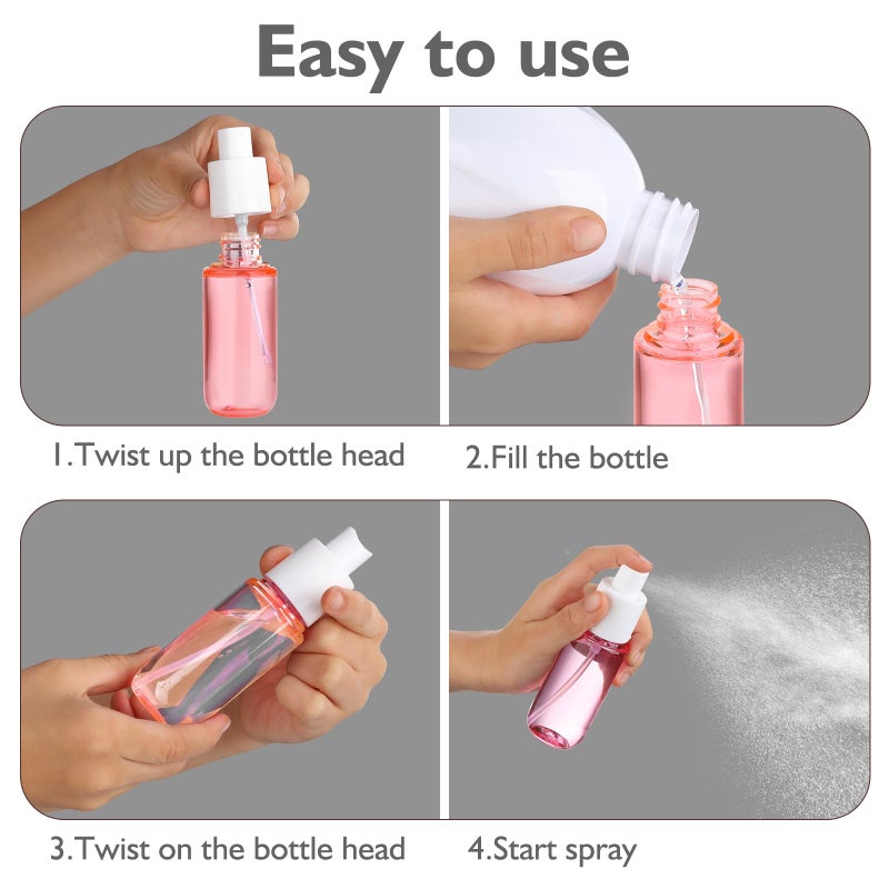 Aeibxiy Small Spray Bottle Travel Size 1.35oz 40ML, Fine Mist Plastic Spray Bottles, Refillable Empty Spray Bottle for Toners, Perfume, Face& Hair Spray - Image 4