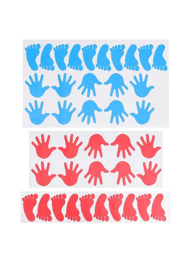 SUPVOX 40pcs Adhesive Wall Stickers Hand Prints and stickers for Kids Room, Classroom, Nursery, Assorted Colors, Pvc, 23.62x14.37 Inches, Ideal for Decor and Learning Activities - Image 1
