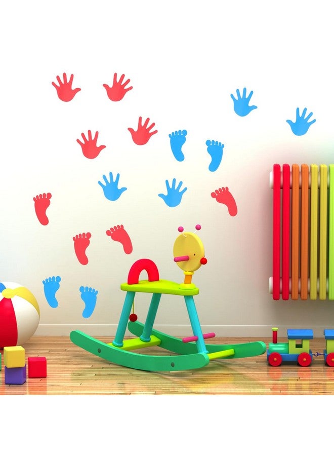 SUPVOX 40pcs Adhesive Wall Stickers Hand Prints and stickers for Kids Room, Classroom, Nursery, Assorted Colors, Pvc, 23.62x14.37 Inches, Ideal for Decor and Learning Activities - Image 3