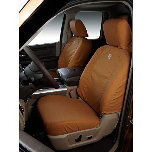 Covercraft غطاء مقعد Covercraft SSC8433CABN Carhartt SeatSaver للصف الثاني مناسب لطرز تويوتا تندرا المختارة - قماش بط البني - Image 4