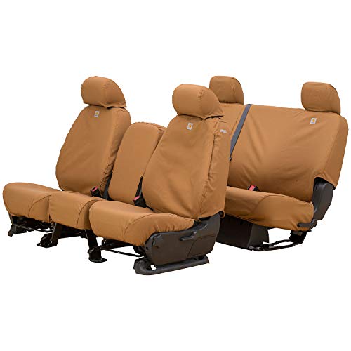 Covercraft غطاء مقعد Covercraft SSC8433CABN Carhartt SeatSaver للصف الثاني مناسب لطرز تويوتا تندرا المختارة - قماش بط البني - Image 2