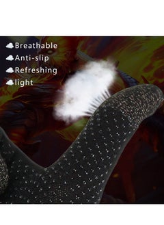 SYOSI Gaming Gloves, Anti Sweat Breathable, Touch Finger for Highly Sensitive Nano Silver Fiber Material, Dot Silica Gel Palm Non Slip Design, Support Almost All Mobile Gaming  05 Black  - Image 5
