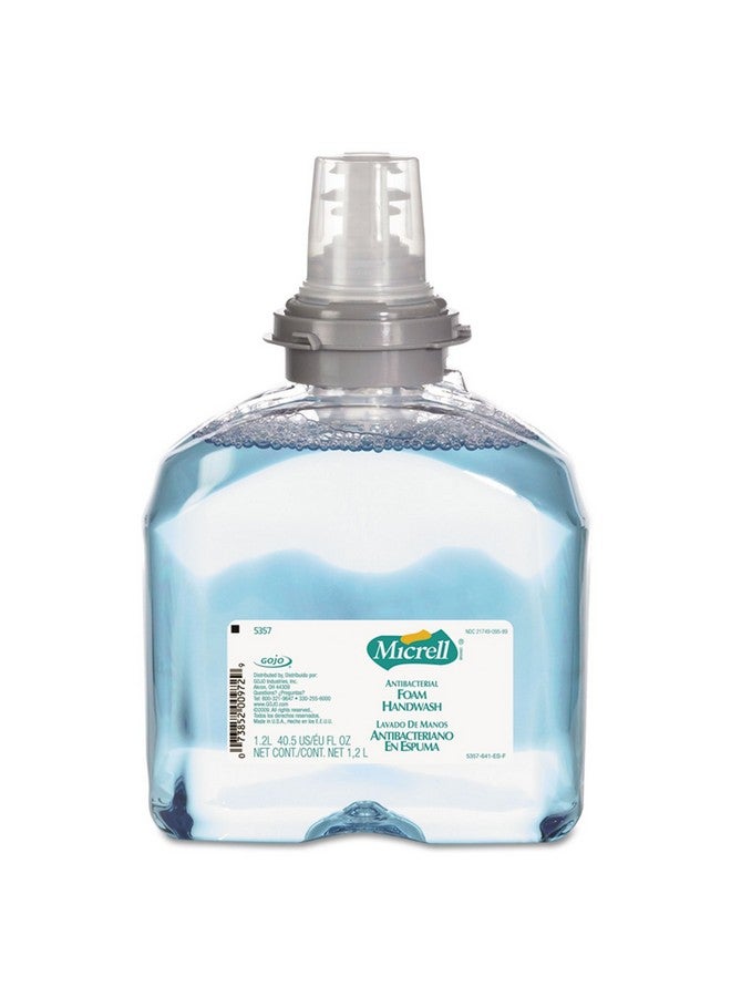 Gojo Micrell Tfx Antibacterial Foam Handwash 1200 Ml Hand Soap Refill For Micrell Tfx Touchfree Dispenser (Pack Of 2)535702 - Image 1