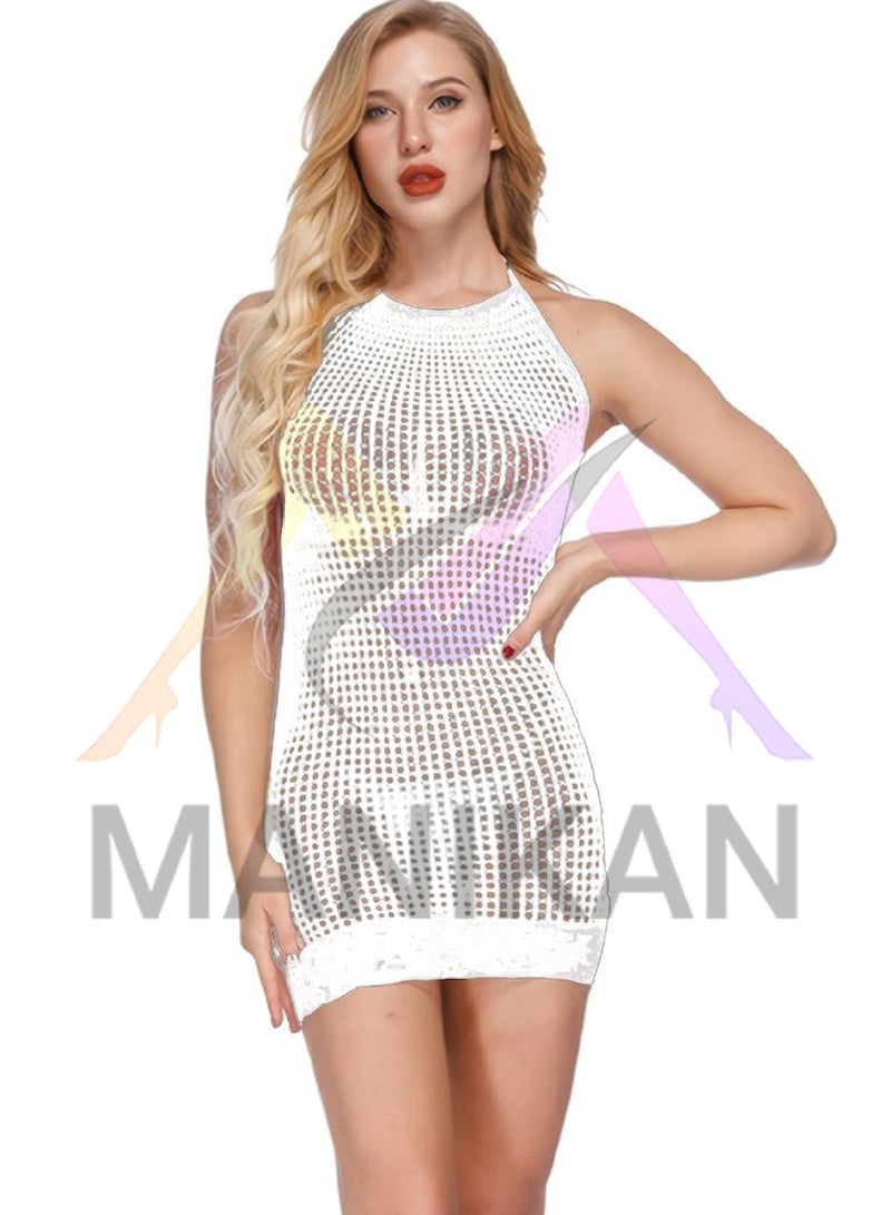MANIKAN MANIKAN women's Lingerie dress sheer mesh short  - Image 1
