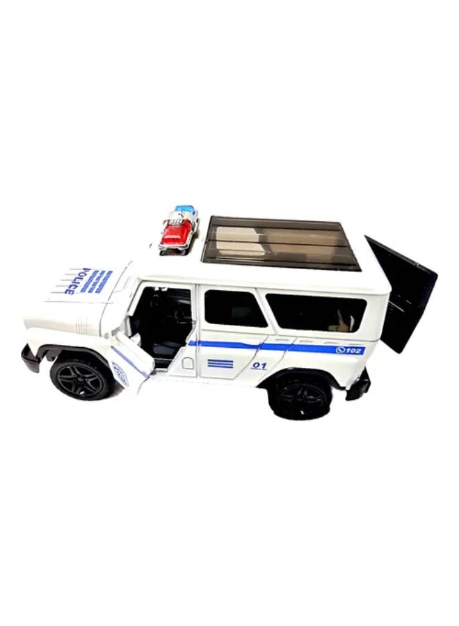 ممز بلانيت سيارة شرطة بيضاء مصبوبة - نموذج مصغر واقعي، مقياس دقيق، للأطفال وهواة الجمع - لعبة عالية الجودة - لعبة سيارة- هديه للاطفال-لعبه تسليه للاطفال- سيارات لعب- سيارات اطفال-العاب سيارات- العاب اطفال -سياره - Image 4