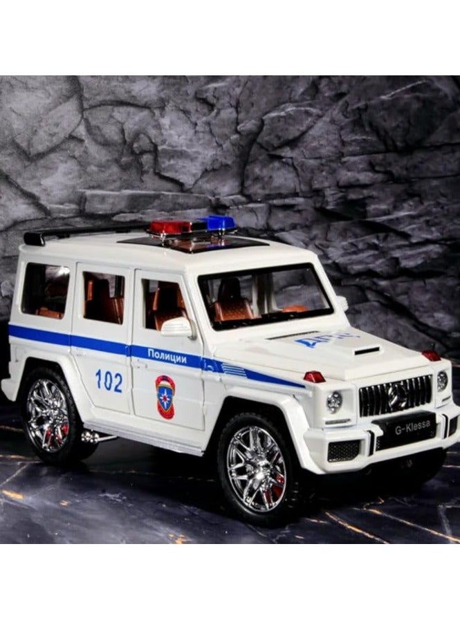 ممز بلانيت سيارة شرطة بيضاء مصبوبة - نموذج مصغر واقعي، مقياس دقيق، للأطفال وهواة الجمع - لعبة عالية الجودة - لعبة سيارة- هديه للاطفال-لعبه تسليه للاطفال- سيارات لعب- سيارات اطفال-العاب سيارات- العاب اطفال -سياره - Image 2