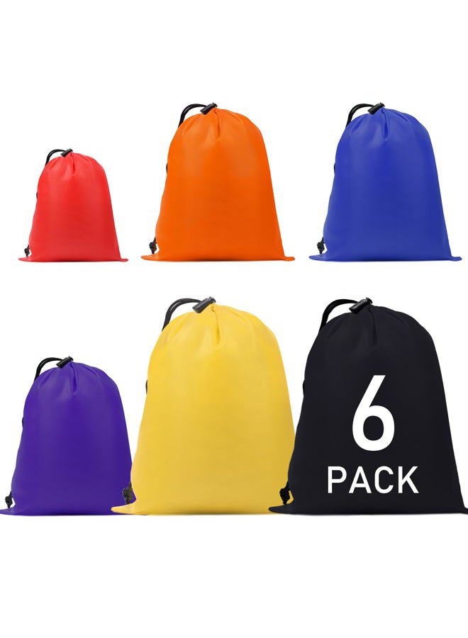iMucci Upgrade Waterproof Drawstring Bag Sack Nylon Bag Ditty Bag for Gym Traveling, Hiking, Yoga, Shopping, Multicolor 2 - Image 1