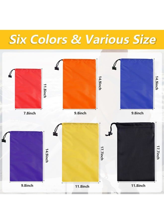 iMucci Upgrade Waterproof Drawstring Bag Sack Nylon Bag Ditty Bag for Gym Traveling, Hiking, Yoga, Shopping, Multicolor 2 - Image 5