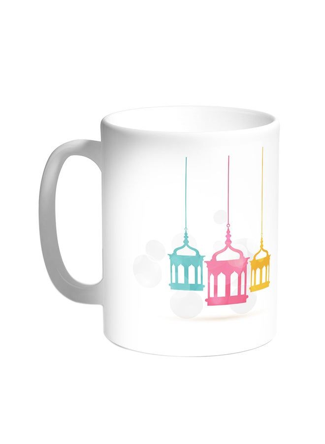 RKN Ramadan Lanterns Printed Coffee Mug White 11ounce - Image 1