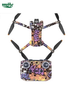 BURAQ Full Surround Style Waterproof  Sticker For DJI Mini 3 Pro RC-N1 Ordinary Version(Mn3-12)  - Image 1