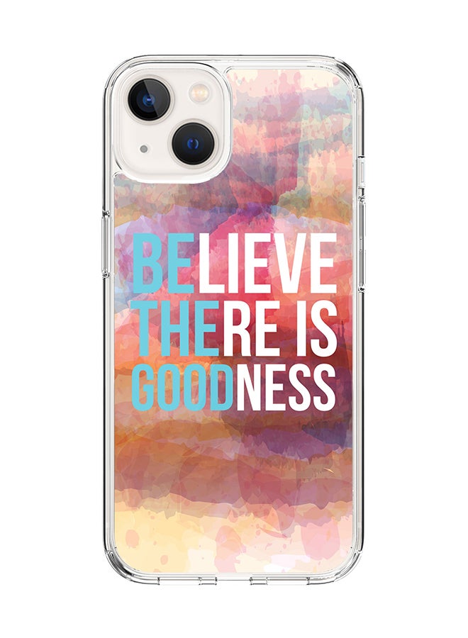 Stylizedd Classic Clear Case for Apple iPhone 14 Plus Case Hybrid Soft Cover Flexible Edges Anti Drop TPU PC Gel Thin Transparent Cover - Be The Good Full Print