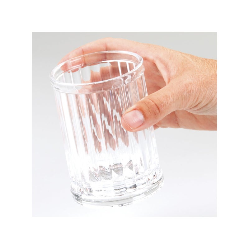InterDesign iDesign Alston Plastic Tumbler Cup, Holder for Makeup Brushes, Toothbrushes, Glasses, Brushes on Bathroom, Vanity Countertops, College Dorm, Bedroom Desks, 2.8" x 2.8" x 3.9" - Clear - Image 3
