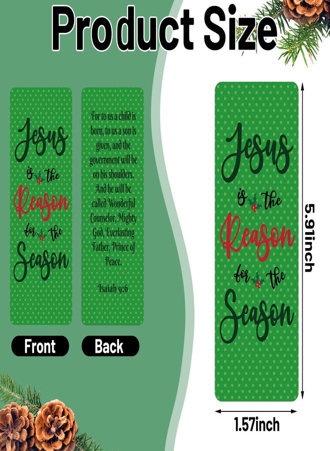 مارسبارك مجموعة هدايا عيد الميلاد من مارسبارك، 300 قطعة، تحمل عبارة "يسوع هو سبب العيد"، تتضمن أساور سيليكون عليها صورة يسوع، وفواصل كتب دينية، ودبابيس، وهدايا تذكارية مسيحية لحفلات عيد الميلاد، والكنائس، ومدارس الأحد. - Image 3