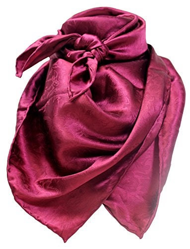 Wyoming Traders Wild Rag Burgundy Silk Jacquard - Image 3