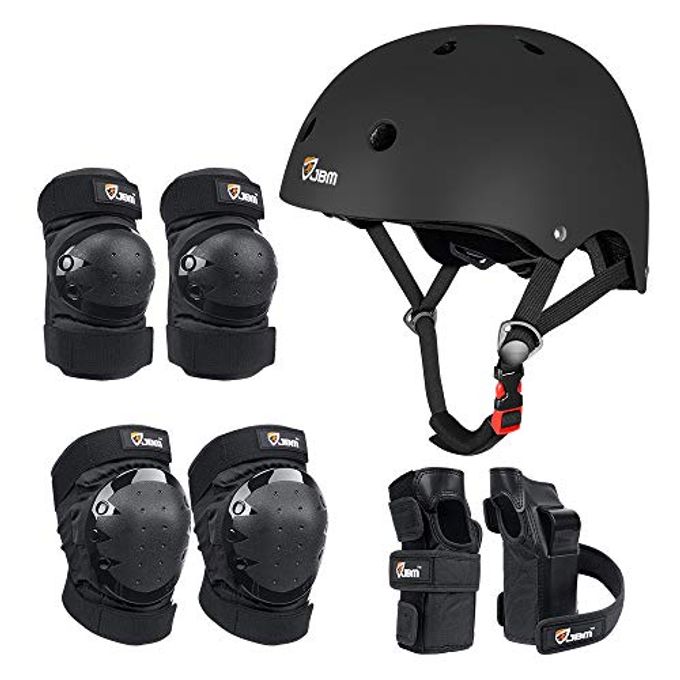 JBM Adult & Kid Skating Protective Gear Set for Beginner to Advanced, Skateboard Helmet Knee and Elbow Pads with Wrist Guards for Inline Roller Skating, Scooter, Skateboarding - Image 4