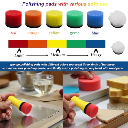Sunxeke 279PCS 1Inch Sanding Discs and Drum for Dremel Tool Accessories,60-10000 Grit Hook and Loop Sandpaper for Dremel Polishing Kit,Sanding Bits kit for Resin/Rock/Making Jewelry Polishing - Image 5