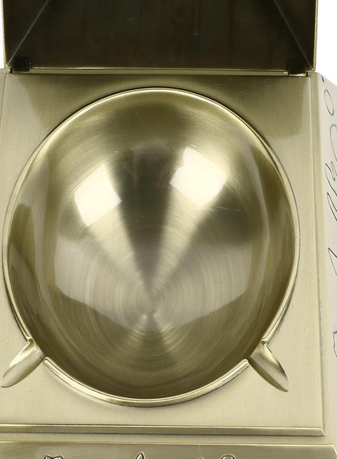 Zerodis Metal Pyramid Ashtray, Vintage Ashtray Metal Ashtray with Cover Windproof Ashtray Egyptian Pyramid Ornaments for Home Hotel Office Coffee Table Decor Gifts (Small - Image 5