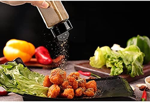 KHOLAD Glass Spice Jars with Black Plastic Shaker Lids Pack of 8 100 ML Flip Top Square Spice Bottles Seasoning Spice Containers for KitchenStoring Spice 8 - Image 5