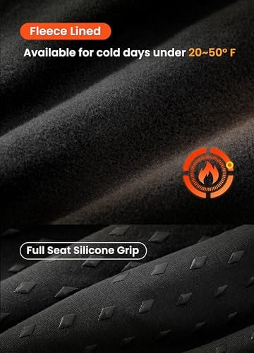 Willit سروال ركوب الخيل للفتيات من ويليت، بنطلون فليس، بنطلون ركوب الخيل للأطفال، بنطلون شتوي حراري، بنطلون تدريب أسود M - Image 3