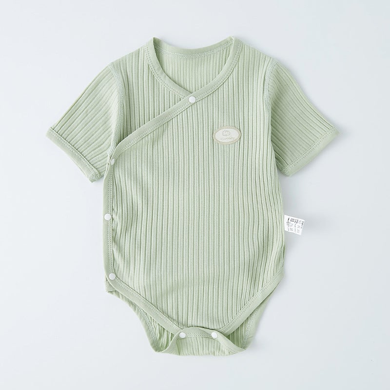 Baby Wrap Fart Clothes Summer Thin Newborn Clothes Jumpsuit Female Baby Triangle Hare Clothes Summer Baby Belly Protection - Image 1
