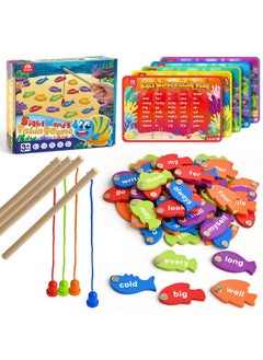 Coogam Coogam Wooden Magnetic Fishing Sight Words Game Learning Dolch Word Flashcards Montessori Educational Toy for Preschool 3 4 5 Year Old Kids  - Image 1