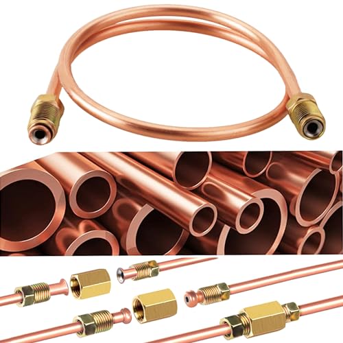 Tnisesm 3/16" 25 Ft Upgrade Brake Line Tubing Kit, 3/16 Copper Coated Flexible Tube (Upgrade 16Pcs Fittings,4Pcs Unions+8Pcs Nut) - Image 4