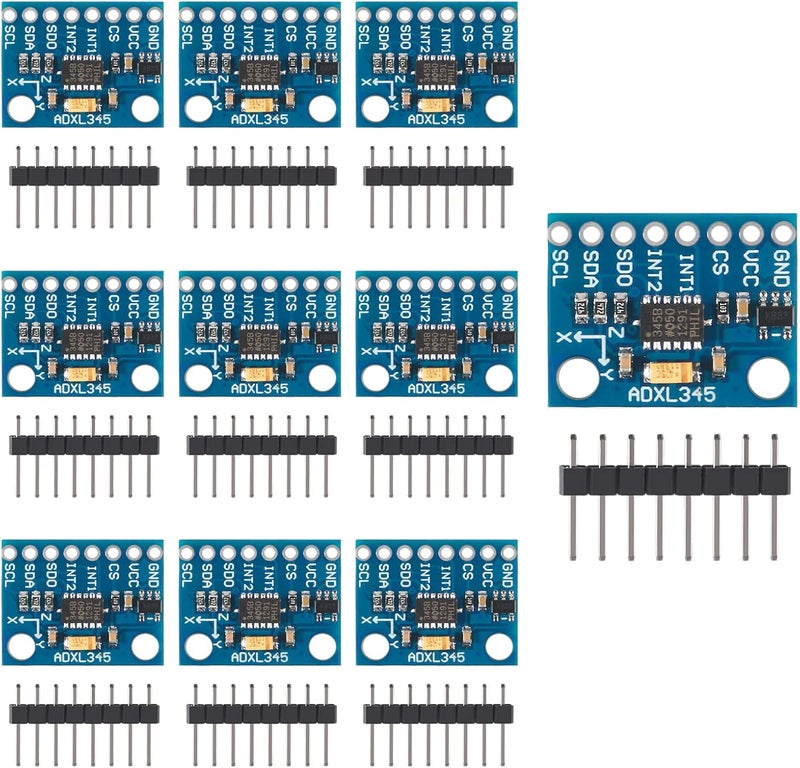 AiTrip 10Pcs ADXL345 3-Axis Accelerometer Sensor Module IIC/SPI Transmission Compatible with for Arduino GY-291 - Image 1