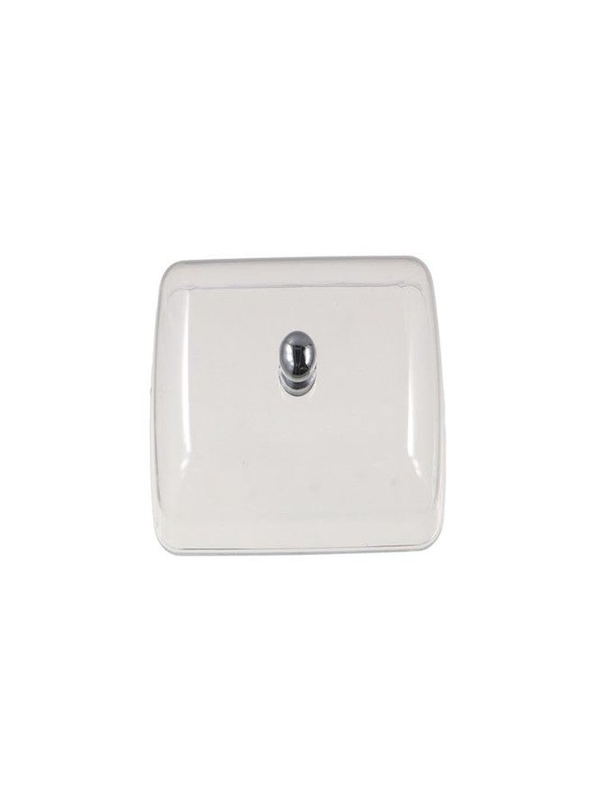 Pokinge 1Pcs Stainless Steel Butter Dish With Plastic Lid Metal Butter Dish With Handle Cheese Storage Box Butter Keep Fresh Tray Container For Kitchen - Image 3