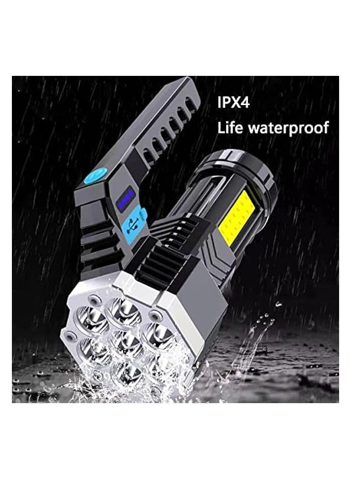 erorex Super Bright LED Torch, Handheld Rechargeable LED Flashlight, Camping Lantern, Searchlight with Handle, for Camping Hunting Hiking, Black - Image 5