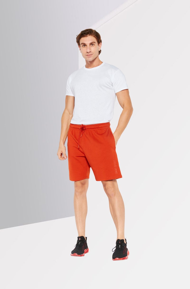 DKNY Sport Men Sportswear Fit Training Shorts, Rust  - Image 2