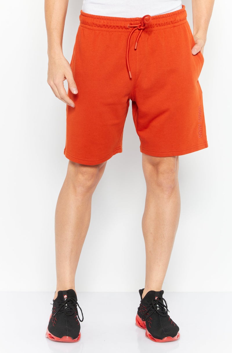 DKNY Sport Men Sportswear Fit Training Shorts, Rust  - Image 1