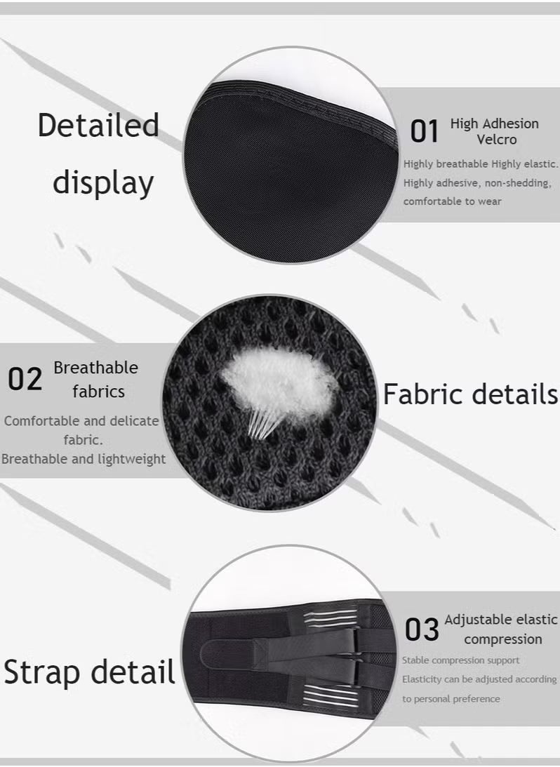 Generic Back Brace, Lower Back Pain Relief with 7 Stays, Adjustable Back Support Belt for Work, Back Brace for Lower Back Pain Relief,Anti-skid Lumbar Support for Sciatica Scoliosis for Men and Women  - Image 4