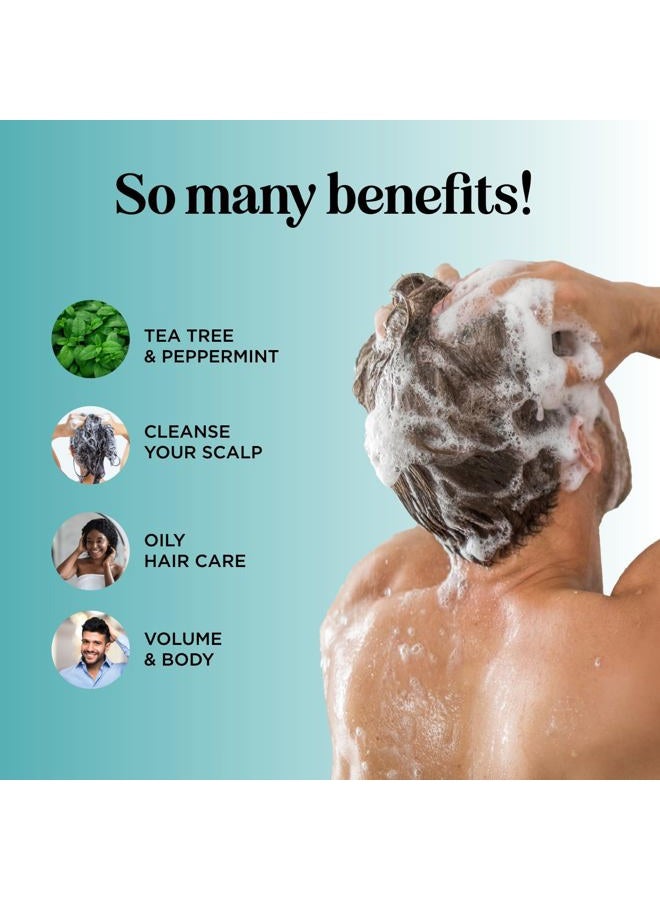 Maple Holistics Rosemary Tea Tree Mint Shampoo - Clarifying Shampoo for Build Up and Flakes with Peppermint Oil and Tea Tree Essential Oil for Dry Scalp Treatment - Deep Cleansing Peppermint Tea Tree Shampoo (8oz) - Image 3