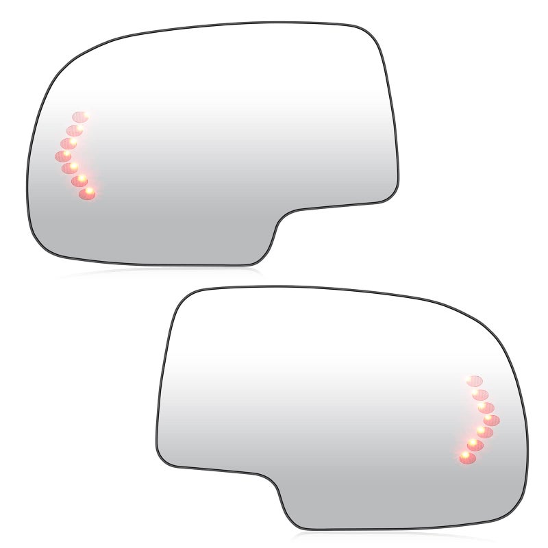 Driver and Passenger Side view Heated Mirror Glass Fits for 20032006 Chevy Silverado Suburban Tahoe GMC Sierra Yukon 2007 Classic