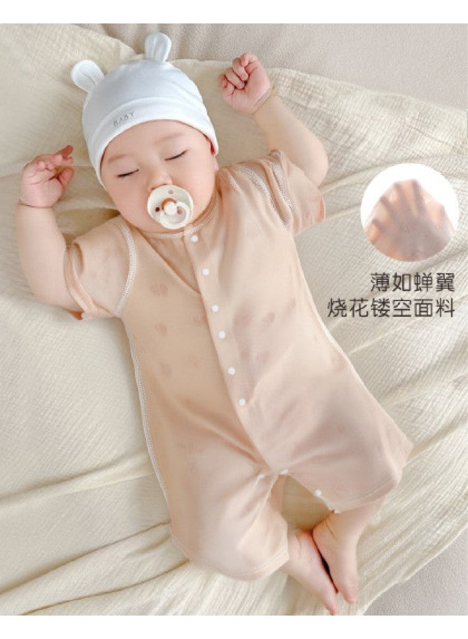 Bornbay baby Short Sleeve Romper Summer Thin Outfit Homewear Unisex Infant Pajamas - Image 1