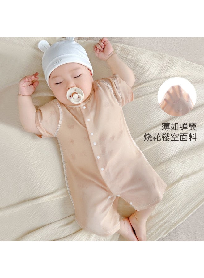 Bornbay baby Short Sleeve Romper Summer Thin Outfit Homewear Unisex Infant Pajamas - Image 2