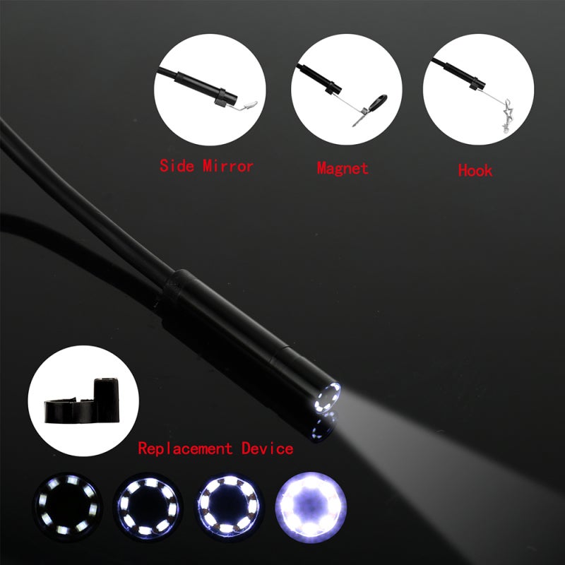 Endoscope Device 2m Cable - 4.3in 1080P Large Screen Inspection Camera IP67 Waterproof Adjustable LED Lights for Automobile Pipeline Air Conditioning Inspection Object Search - Image 4