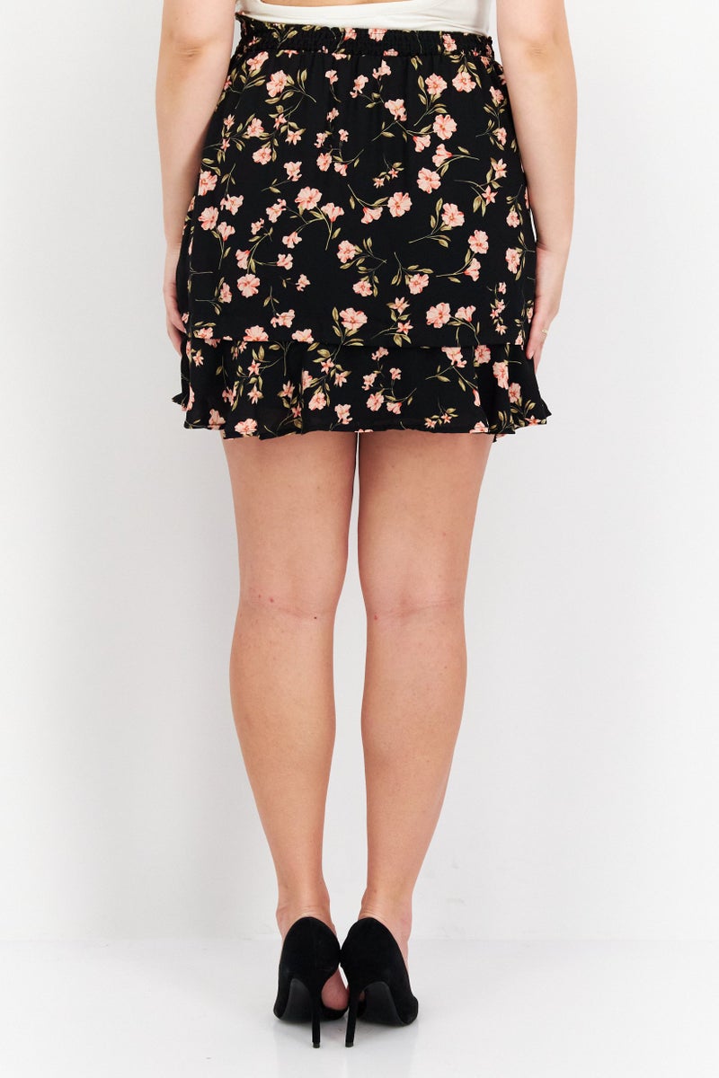 CeCe Women Floral Mini Skirt, Multicolor - Image 2
