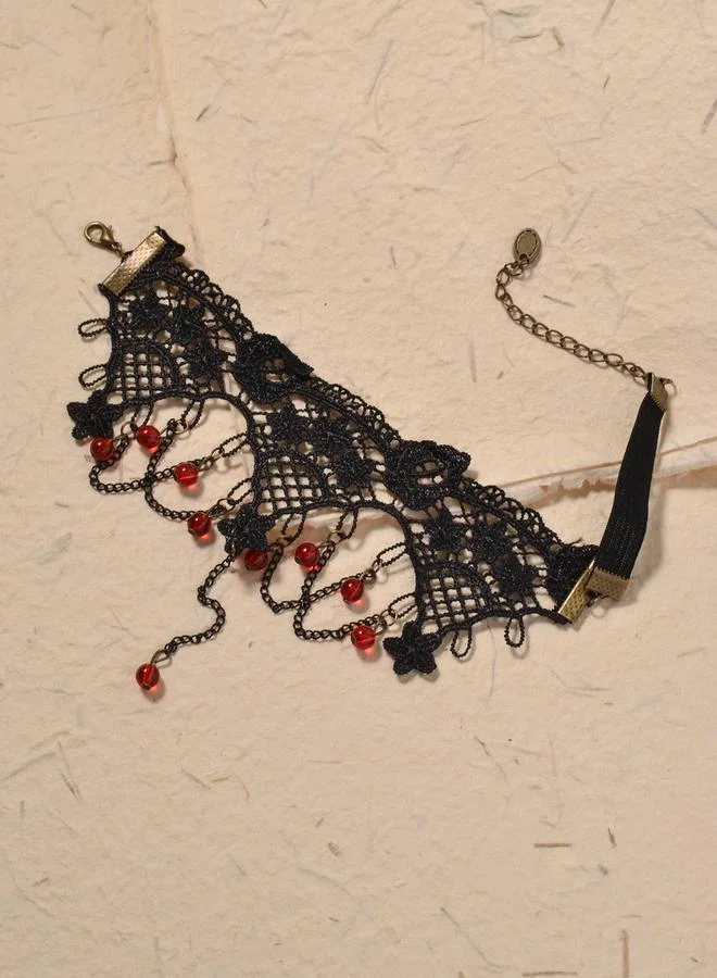 تايك تو Multi-Color Lace and Bead Cuff Bracelet