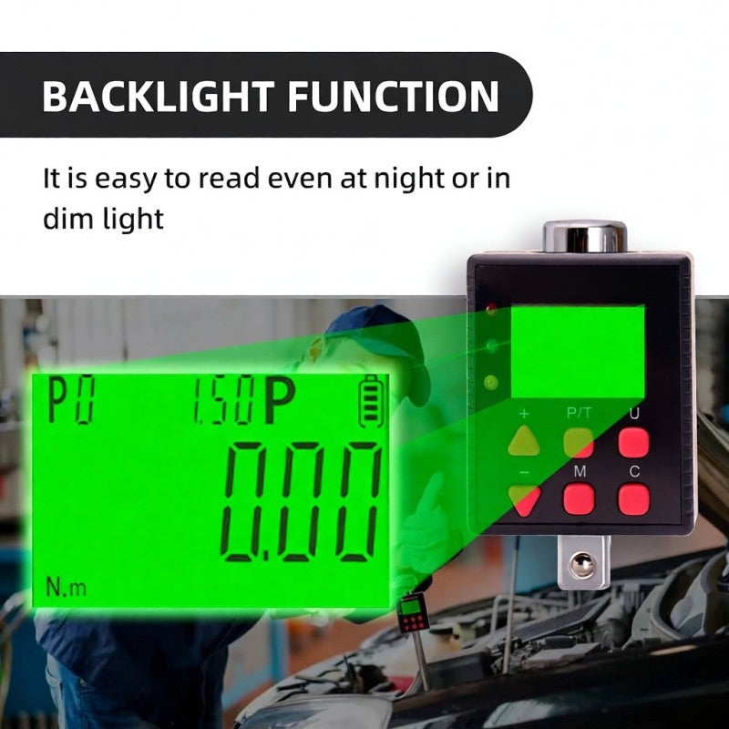 Digital Torque Meter ADQ4-340S ±2% High Precise Torque Tester - Backlit Display Torque Tester for Automotive Bicycle Motorcycle Repair, Narrow & Low-Light Work Spaces - Image 5
