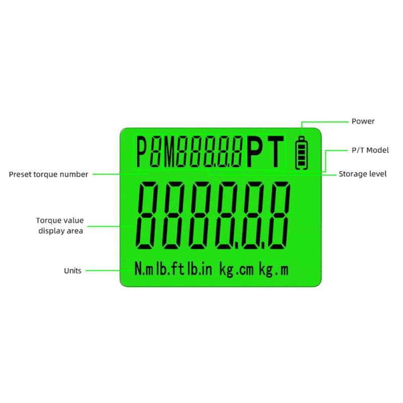 Digital Torque Meter ADQ4-340S ±2% High Precise Torque Tester - Backlit Display Torque Tester for Automotive Bicycle Motorcycle Repair, Narrow & Low-Light Work Spaces - Image 2