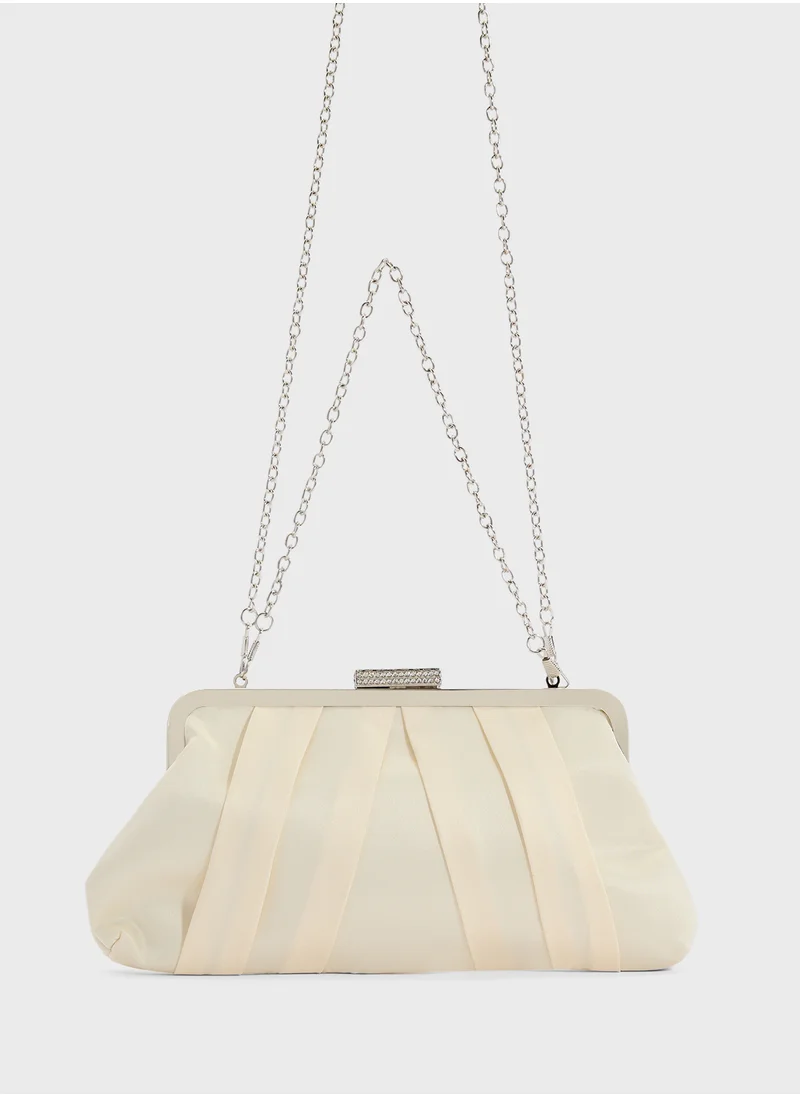 Ella Limited Edition Pleated Satin Clutch Bag