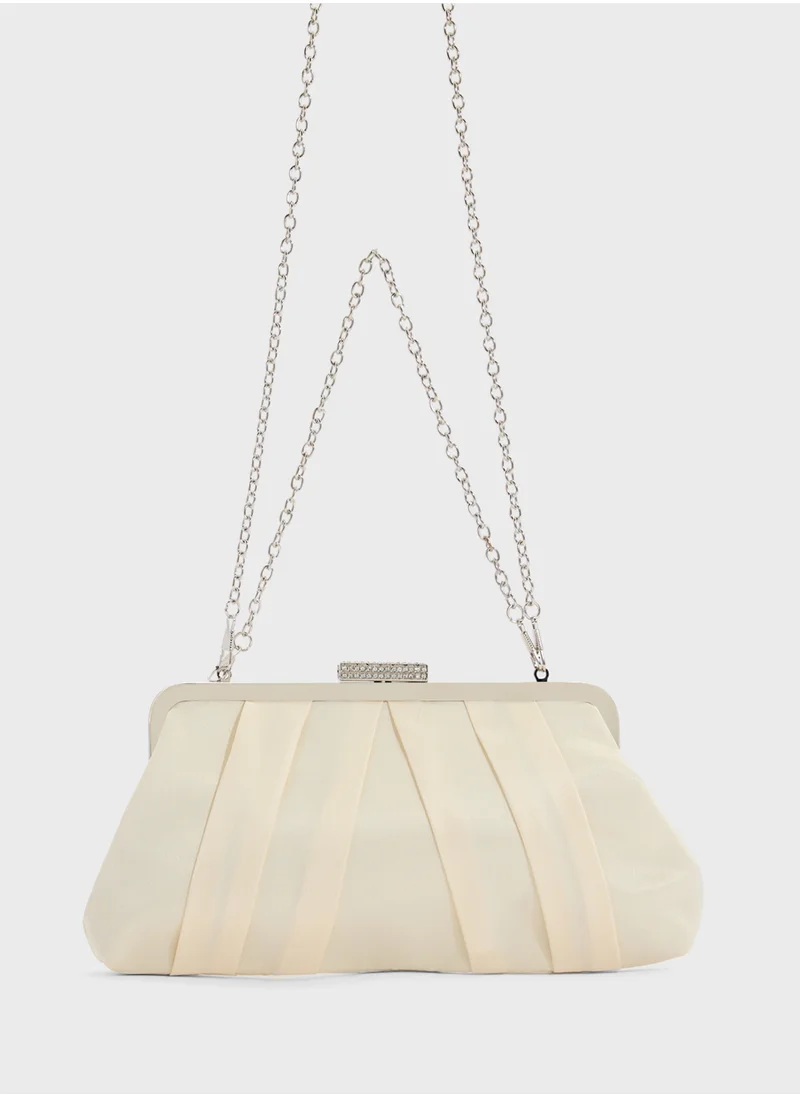 Ella Limited Edition Pleated Satin Clutch Bag